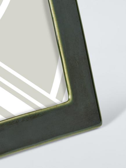 John Lewis Glazed Ceramic Photo Frame, Loch Blue - view 2, Loch Blue