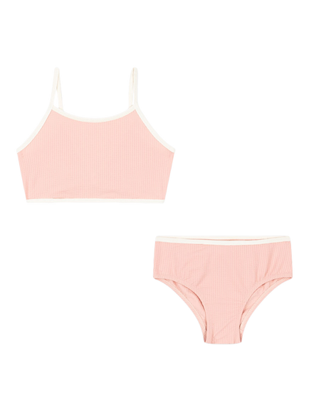 Konges Sløjd Kids' Bowie Seersucker Bikini, Powder Pink, Powder Pink