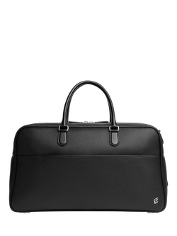 Carl Friedrik Granville Leather Weekender Travel Bag, 33L, Black