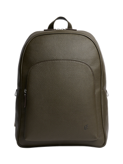 Carl Friedrik Ayrton Leather Backpack, Dark Olive