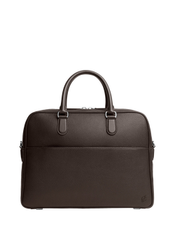 Carl Friedrik Dunloe Leather Briefcase, Chocolate