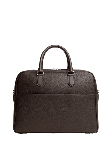 Carl Friedrik Dunloe Leather Briefcase, Chocolate