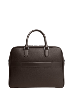 Carl Friedrik Dunloe Leather Briefcase - view 2, Chocolate