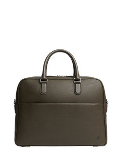 Carl Friedrik Dunloe Leather Briefcase, Dark Olive