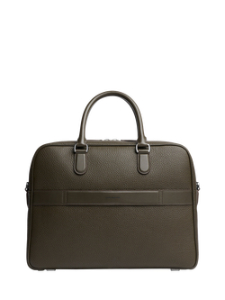 Carl Friedrik Dunloe Leather Briefcase - view 2, Dark Olive