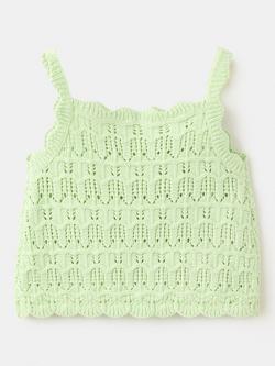Mango Kids' Sleeveless Crochet Cami Top, Apple - view 2, Apple