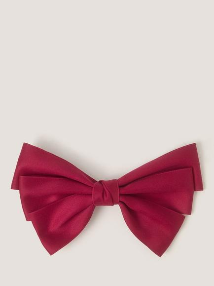 Monsoon Kids' Bow Hair Clip, Burgundy, Burgundy