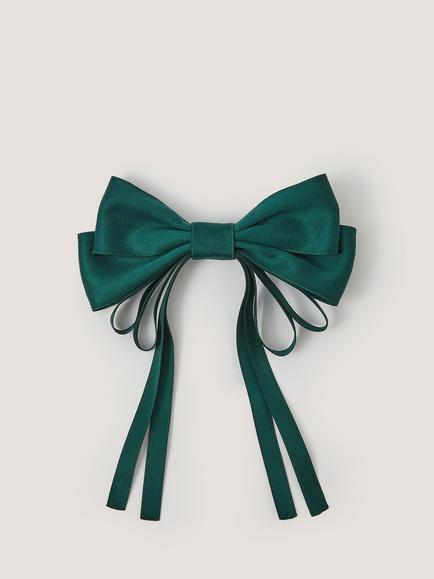Monsoon Kids' School Bow Hair Clip, Green