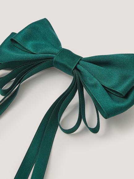 Monsoon Kids' School Bow Hair Clip - view 2, Green