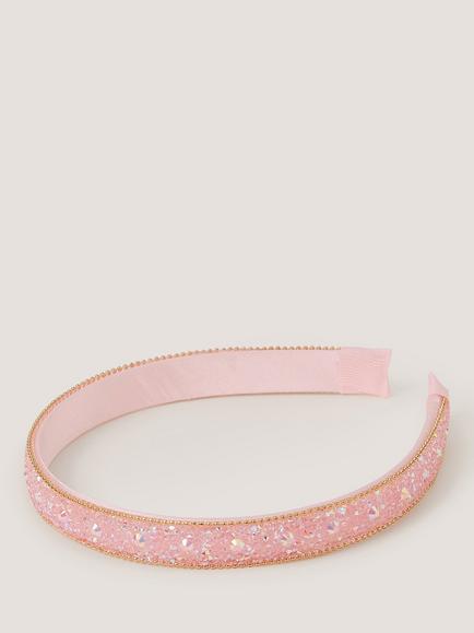 Monsoon Kids' Frosted Alice Headband, Pink, Pink
