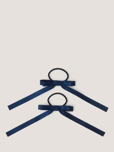 Monsoon Kids' School Ponytail Hair Bow, Pack of 2, Navy, Navy