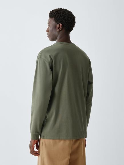 Carhartt WIP Chase Crew Neck Long Sleeve Cotton T-Shirt, Leaf/Gold - view 2, Leaf/Gold