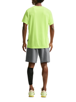 Nike Men's Miler Breathe Dri Fit Running Top - view 2, Volt Ice/Silver