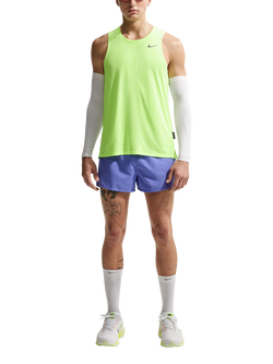Nike Men's Miler Breathe Dri Fit Running Tank Top, Volt Ice/Silver, Volt Ice/Silver