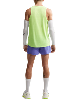 Nike Men's Miler Breathe Dri Fit Running Tank Top, Volt Ice/Silver - view 2, Volt Ice/Silver