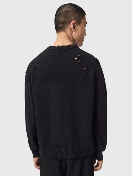 AllSaints Wolf Wool Blend Jumper - view 2, Black