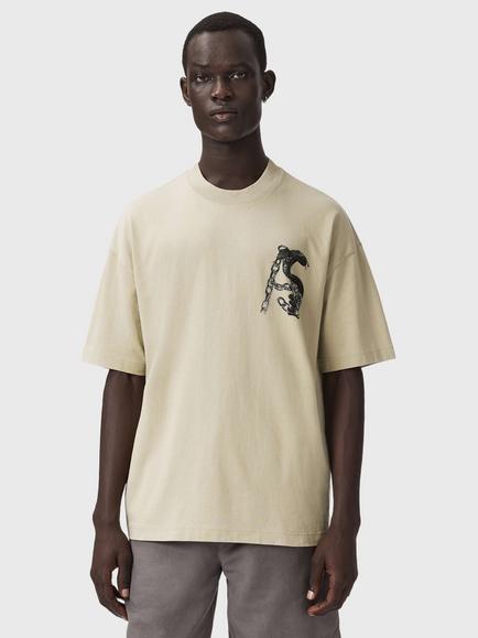 AllSaints Linx Cotton Loose Fit Short Sleeve T-Shirt, Sage Green