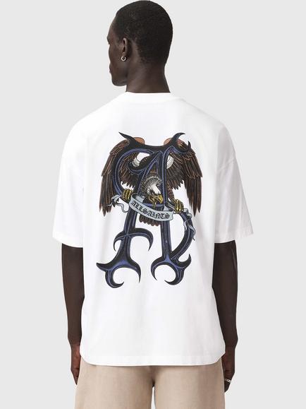 AllSaints Raptour Cotton Loose Fit Graphic T-Shirt - view 2, Optic White