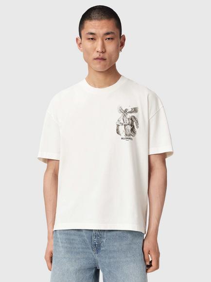 AllSaints Seraph Cotton Loose Fit T-Shirt, Chalk White