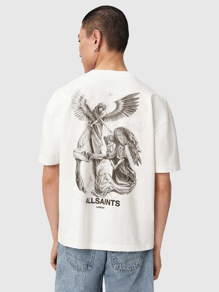 AllSaints Seraph Cotton Loose Fit T-Shirt - view 2, Chalk White