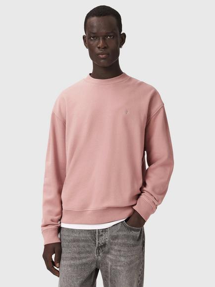 AllSaints Asher Cotton Sweatshirt, Woodrose Pink