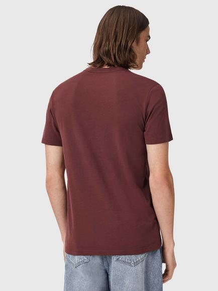 AllSaints Brace Slim Fit Cotton T-Shirt, Burnt Red - view 2, Burnt Red