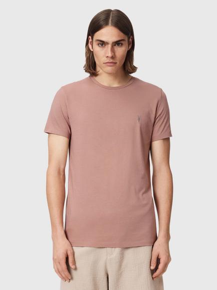 AllSaints Tonic Cotton Slim Fit T-Shirt, Woodrose Pink, Woodrose Pink