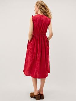 Monsoon Bea Gingham Fit and Flare Midi Dress, Pink - view 2, Pink