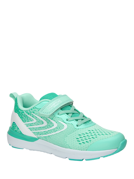 Trotters Kids' Hampton Sport Bolt Mesh Trainers, Mint - view 2, Mint