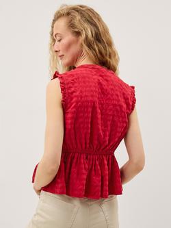 Monsoon Bea Gingham Tie Top, Pink - view 2, Pink