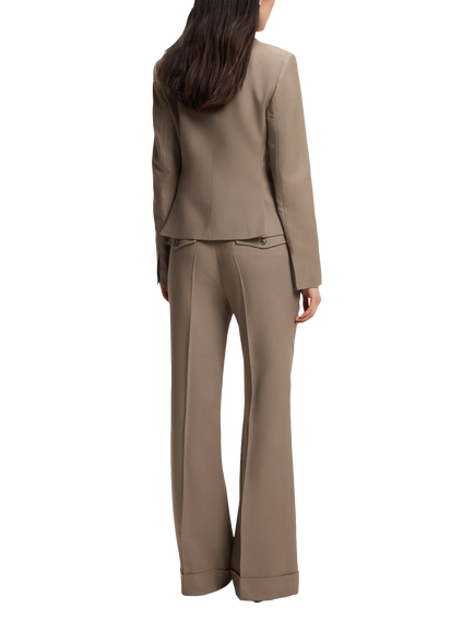 BOSS Jia Single Breasted Blazer, Brown Overflow - view 2, Brown Overflow