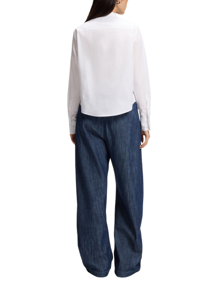 BOSS Bertyna Monday Mandarin Collar Shirt, White - view 2, White