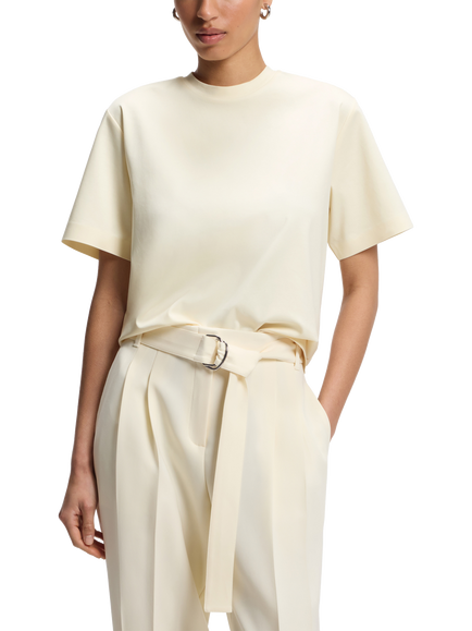 BOSS Eharpa Cotton T-Shirt, Open Beige