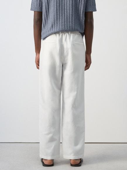 Mango Plain Straight Chinos, White - view 2, White