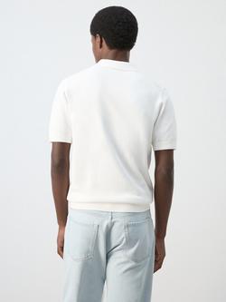 Mango Cotton Polo Shirt, Ivory - view 2, Ivory