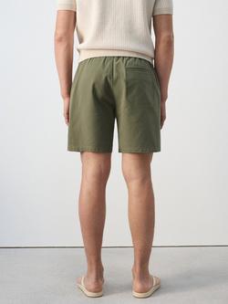 Mango Drawstring Cotton Blend Shorts, Moss - view 2, Moss