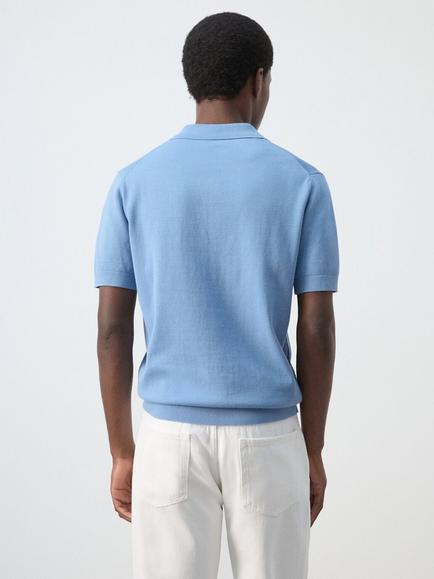 Mango Cotton Polo Shirt, Porcelain - view 2, Porcelain