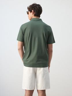 Mango Polo Short Sleeve Cotton T-Shirt, Green - view 2, Green