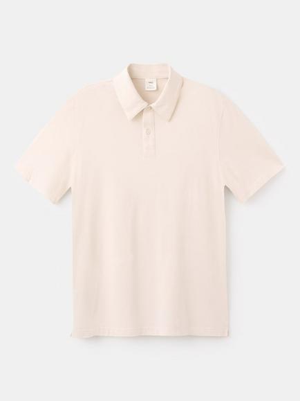 Mango Polo Short Sleeve Cotton T-Shirt, Raw, Raw