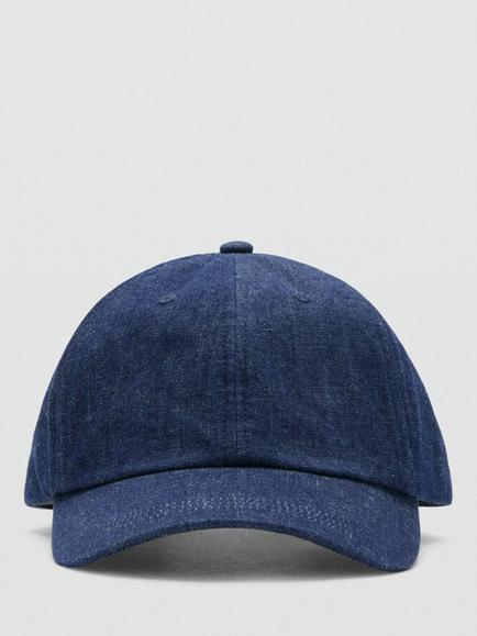 Mango Cotton Baseball Cap, Navy, Navy