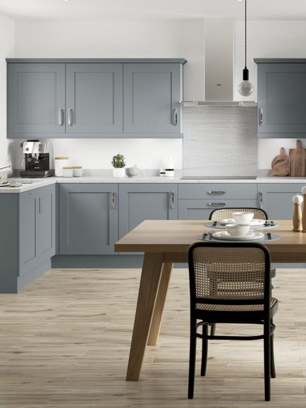 John Lewis Elements Bronte Fitted Kitchen, Providence Blue