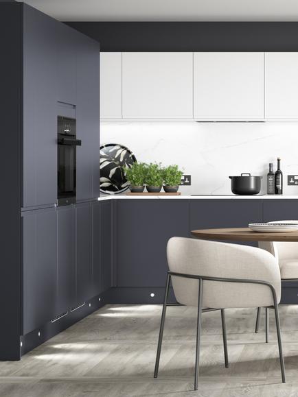 John Lewis Elements Eliot Fitted Kitchen, Indigo
