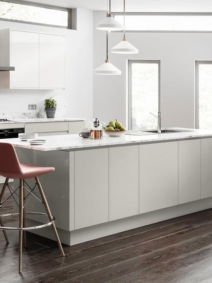John Lewis Elements Conrad Fitted Kitchen - view 2, Pearl Grey