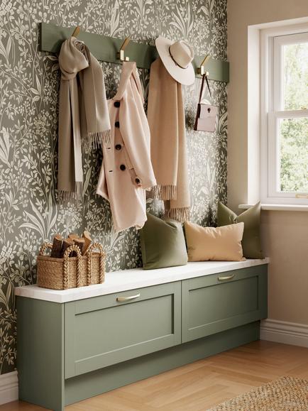 John Lewis Elements Milne Fitted Kitchen - view 2, Fern Green