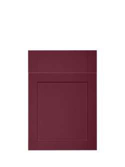 John Lewis Elements Milne Fitted Kitchen, Painted Carmine Red