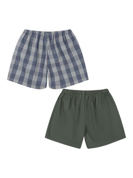 Konges Sløjd Kids' Drawstring Shorts, Pack of 2, Flint/Cilantro - view 2, Flint/Cilantro