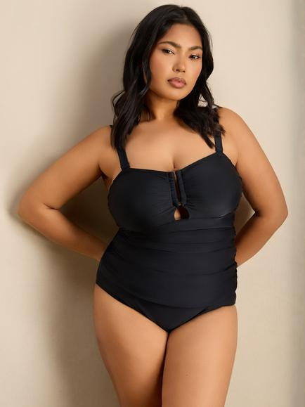 Live Unlimited Curve Shaping Tummy Control Tankini Bottoms, Black, Black