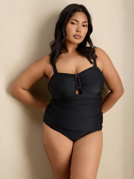 Live Unlimited Curve Multiway Tummy Control Tankini Top, Black - view 2, Black