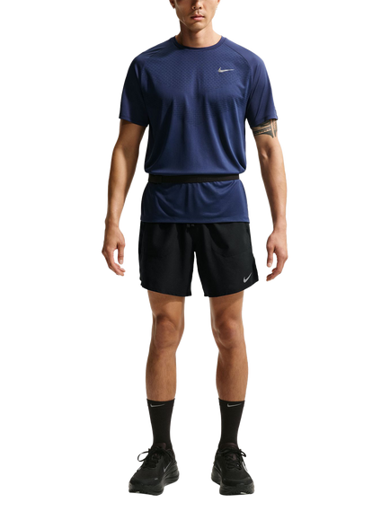 Nike Stride Dri-FIT 7" Brief Lined Running Shorts, Black/Silver, Black/Silver