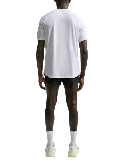 Nike Stride Dri-FIT ADV Short Sleeve Running Top, White/Silver - view 2, White/Silver